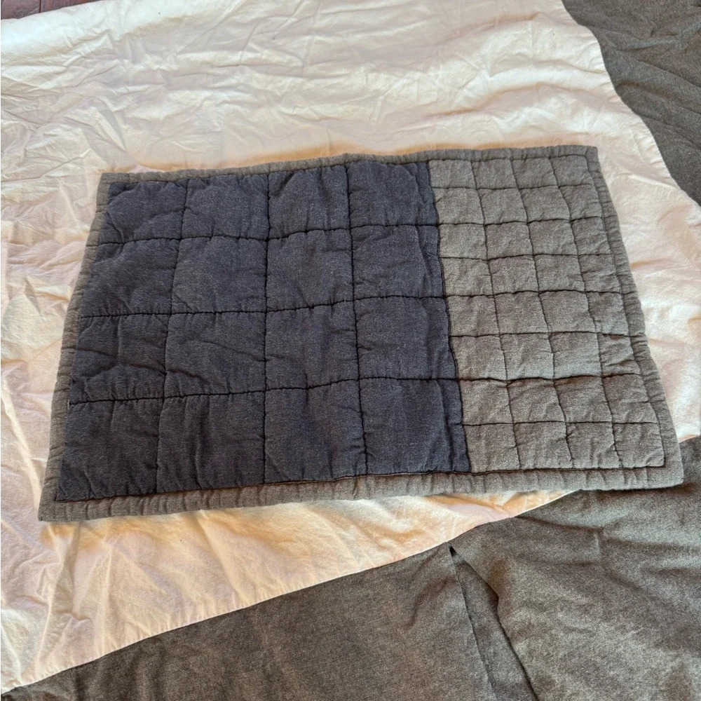 RH BABY AND CHILD Gray Crib Bed Skirt (includes matching toddler pillowcase) - Picture 2 of 2